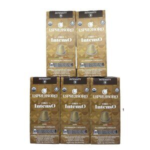 100 Capsules Espressoro Oro Intenso Intensity 9 Pack of 5 Dark Roast Italian